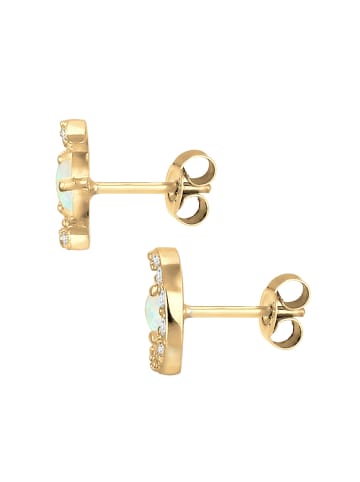 Elli Ohrringe 925 Sterling Silber Halbmond in Gold