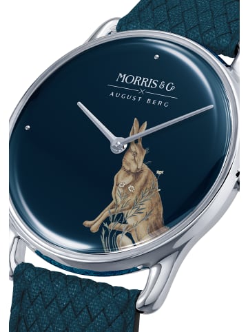 August Berg Morris & Co. Forest Hare in silver indigo