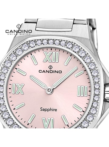 Candino Analog-Armbanduhr Candino Elegance silber mittel (ca. 34mm)