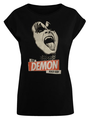 F4NT4STIC Short Sleeve T-Shirt Kiss Hard Rock Band Demon in schwarz