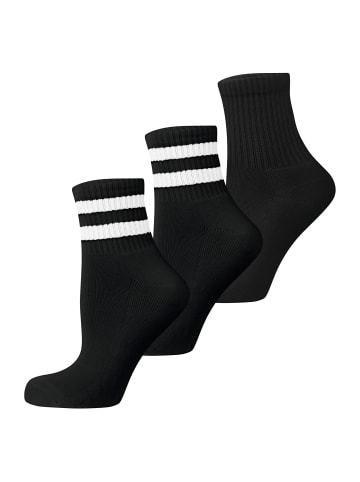 Nur Die  Sportsocken Kurzsocken in SCHWARZ/GRAU