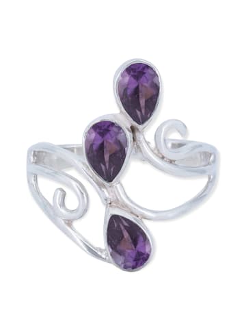 mantraroma 925er Silber - Ringe mit Amethyst facettiert