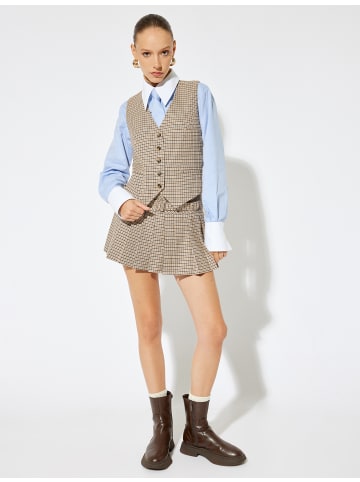 KOTON Weste in Braun Gemustert