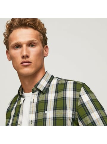 Pepe Jeans Hemd in Weiß / Grün