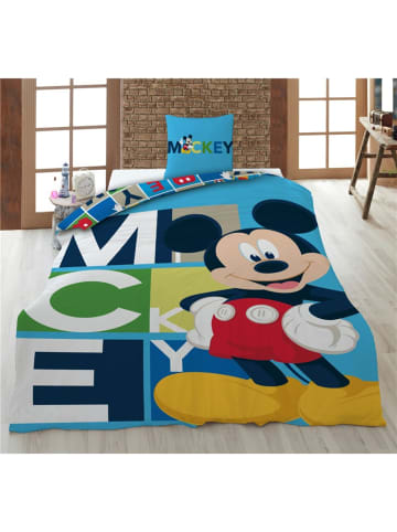 Disney Mickey Mouse Mickey Bettwäsche 140x200 cm + Kissenbezug 63x63 cm Kinderbett in Mehrfarbig