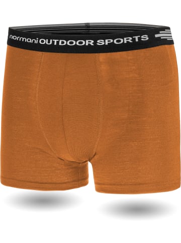 Normani Outdoor Sports 2er Pack Herren Merino Boxershorts Unterhose in Orange