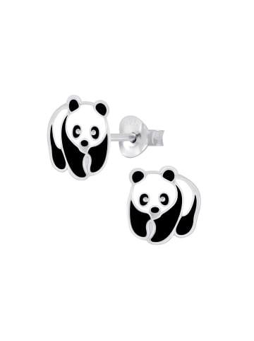 schmuck23 Silber-Ohrringe Panda Bär 0,7 cm x 0,8 cm