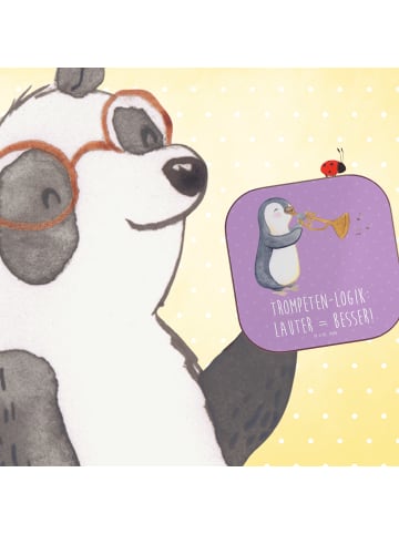 Mr. & Mrs. Panda Untersetzer Gläser Trompeten Weisheit mit Spruch in Lavendeltraum