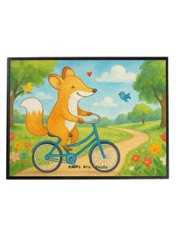 Mr. & Mrs. Panda schreibtischunterlage Fuchs Fahrrad fahren Desi... in Weiß
