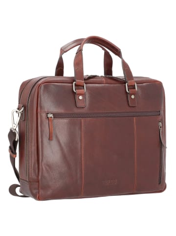 Leonhard Heyden Roma Aktentasche Leder 41 cm Laptopfach braun