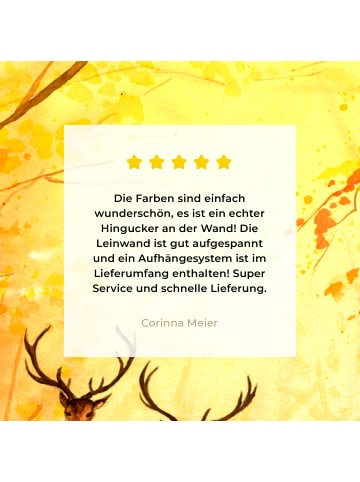 MuchoWow Leinwand bilder Herbsthirsche (BxH)