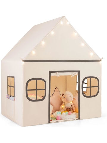 COSTWAY Spielhaus Kinder Indoor in Beige