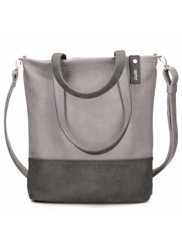 Zwei Jana J145 - Schultertasche 37 cm in nubuk-stone