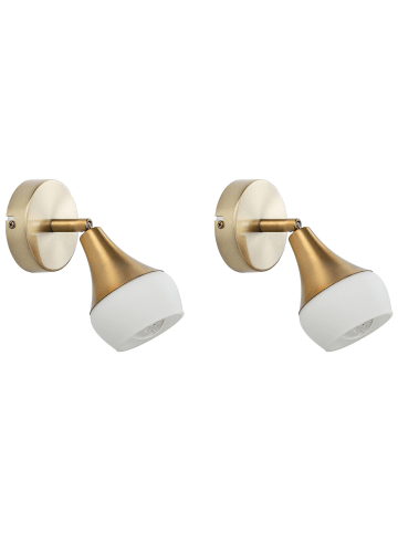 Beliani 2er-Set Spots ANTLER in Gold