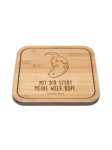 Mr. & Mrs. Panda Glasuntersetzer Otter Kopfüber mit Spruch in Transparent