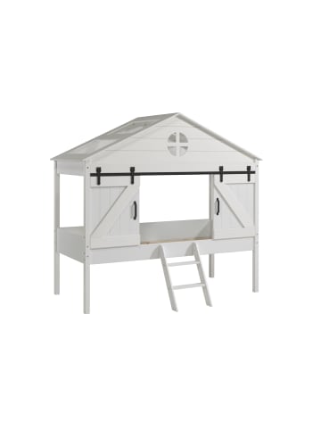 58 aufm Kessel SCHEUNENBETT Kamilia 218x202x137 aus MDF in Weiß