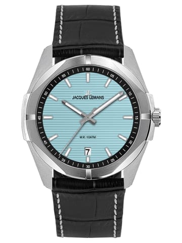 Jacques Lemans Herren-Armbanduhr Melbourne 10 Bar Wasserdicht Blau / Schwarz / Silber