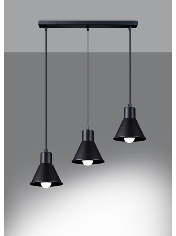 Nice Lamps Hängeleuchte MARTINA 3 Schwarz [E27] (L)45cm (B)14cm (H)120cm