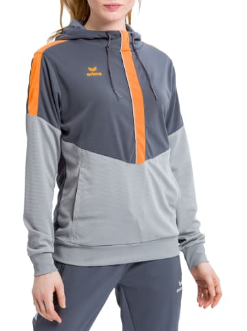 erima Squad Kapuzensweat in slate grey/monument grey/new orange