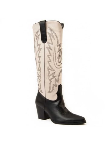 Montevita Stiefel Heel Boot Vaquera in Weiß