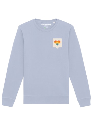 wat? Apparel Sweatshirt Von Herzen in Serene Blue