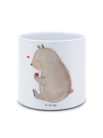 Mr. & Mrs. Panda Pflanzkübel Bär Marienkäfer ohne Spruch in Weiß