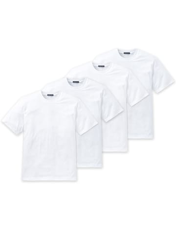 Schiesser T-Shirt 4er Pack in Weiß