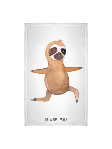 Mr. & Mrs. Panda handtuch gäste wc Faultier Yoga ohne Spruch in Weiß