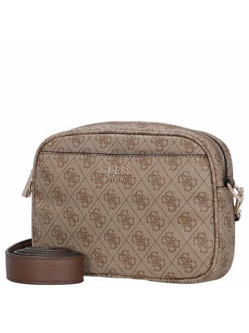 Guess Vikky II - Umhängetasche 20 cm (coal) in latte logo/brown