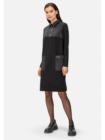 HELMIDGE Hemdblusenkleid Midikleid in schwarz