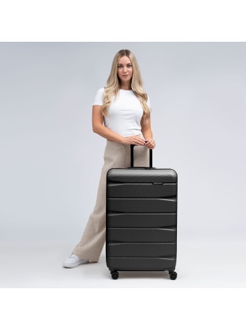 Franky Munich 4.0 4 Rollen Trolley L 76 cm mit Dehnfalte in black dull