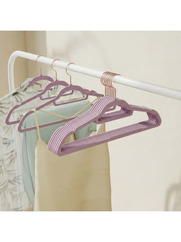 SONGMICS Kleiderbügel Breanna in Roségolden-Lavendellila - (B)43.5 x (H)22.5 x (T)0.6 cm