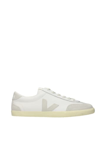 Weiß Leder Low Top Sneaker