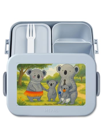 Mr. & Mrs. Panda Bentobox Koala Familie Design ohne Spruch in Blau Pastell