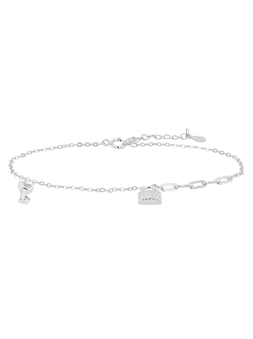 Adeliás Damen Armband aus 925 Silber mit Zirkonia 17 cm in silber