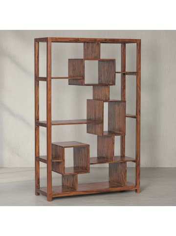 KADIMA DESIGN Bücherregal Massiv-Holz 115 x 180 cm Wohnzimmer-Regal