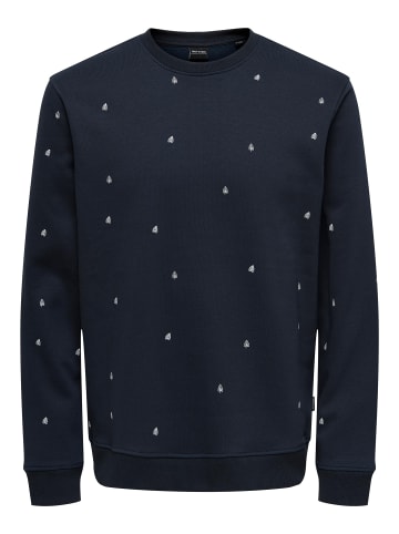 Only&Sons Weicher Pullover Basic Sweatshirt in Dunkelblau