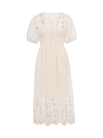 LYNNEA Women Dress in Cream Yellow
