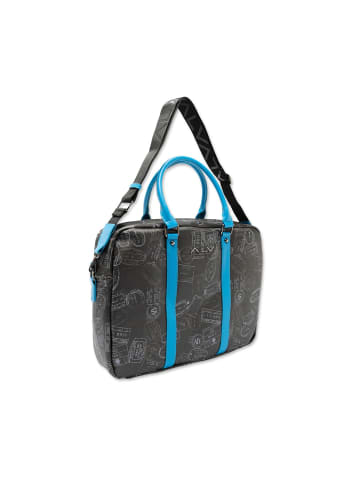 Alviero Martini Handtasche in BLACK AND BLUE