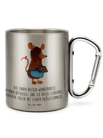 Mr. & Mrs. Panda Tasse Maus Kekse mit Spruch in Silber