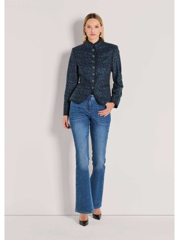 MADELEINE Verkürzter Wollblazer mit Stehkragen, Taschen in rauchblau / marine