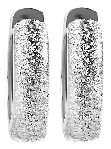 Adeliás Damen Ohrringe – Klappcreole aus 925 Silber in silber
