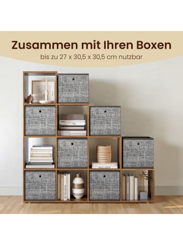 VASAGLE Bücherregal Custos in Vintagebraun - (B)129.5 x (H)129.5 x (T)27 cm