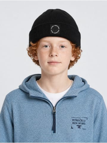 Petrol Industries Logo-Strickbeanie Steelpoint in Schwarz