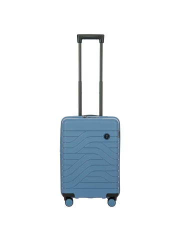 BRIC`s BY Ulisse - 4-Rollen-Kabinentrolley 55 cm (grau) in grey blue