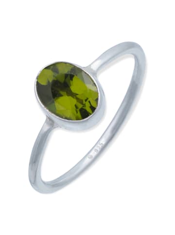 mantraroma 925er Silber - Ringe mit Peridot facettiert