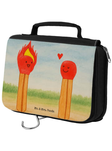 Mr. & Mrs. Panda Kosmetiktasche Streichhölzer Design ohne Spruch in Weiß