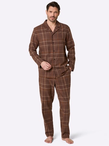 WITT WEIDEN Pyjama in schoko-cognac-kariert
