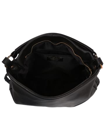 Toscanto Leder Schultertasche Toscanto Tasche schwarz ca. 40cm