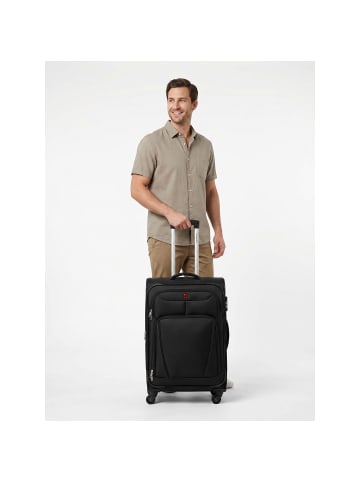 Wenger Beaumont 4 Rollen Trolley M 67 cm mit Dehnfalte black